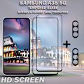 Miniatyrbillede 2 af 5: 2-Pack SAMSUNG A35 Skærmbeskyttelse & 2-Pack linsebeskyttelse - Hærdet Glas 9H - Super kvalitet 3D