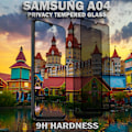 Miniatyrbild 3 av 6: 2-Pack Privacy Skärmskydd For Samsung A04 - Härdat Glas 9H - Super Kvalitet 3D