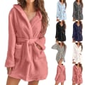 Pikkukuva 1 / 3: Syksyn talvi lämmin kylpytakki Pehmo Pyjama Cardigan Homewear WHITE S