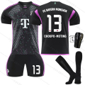 Pikkukuva 3 / 5: 2324 Bayern Away Musta Uusi nro 10 Sane 25 Muller 13 Choupo Moting Soccer Uniform lyhyt puku paita 18