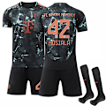 Miniatyrbild 1 av 2: 2024-2025 Bayern Munich Away Kids Football Shirt Kit With Socks No. 42 Musiala 22