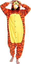 Unisex Vuxen Onesie Pyjamas Djur Heldräkt Halloween Kostym Jul Sovkläder Jumpsuit Tigger Tigger Large