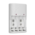 Miniatyrbilde 1 av 5: (Hvit) Universal batterilader for AA/AAA/9V, 6802 hurtiglading
