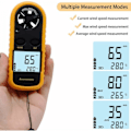 Miniatyrbild 5 av 5: Bärbar anemometer digital anemometer med hög precision (±5%) av
