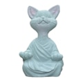 Miniatyrbillede 3 af 4: 3 stk. Lot af 3 kattestatuer i meditation - Happy Buddha Cat