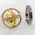 Miniatyrbillede 3 af 4: 2 stk. (guld+sølv) Spinner-ringe Dekompressionslegetøj Spinner-legetøj Ma
