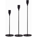 Miniatyrbilde 1 av 3: Matte svart lysestake sett med 3 for koniske lys, bryllup,