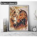 Miniatyrbild 2 av 5: 5D Diamantmålningssats 30x40cm DIY Färgglad Häst Diamantkonst Ki