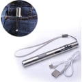 Miniatyrbillede 2 af 5: 3 stk. Mini USB Genopladelige LED Lommelygter Rustfrit Stål USB