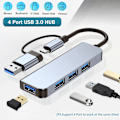 Miniatyrbillede 2 af 5: USB 3.0 Hub med 4 porte, USB C til USB 3.0 Hub til MacBook, Mac P