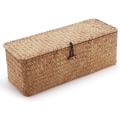 Miniatyrbillede 3 af 5: 32x12x11cm - Søgræs opbevaringskurv med rektangulære låg Flettet T