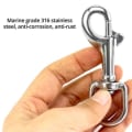 Miniatyrbilde 2 av 4: 3pc-1/2 Swivel Loop Snap Hooks 2 Piece 316 Rustfritt Stål Enkelt