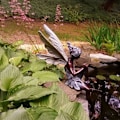 Miniatyrbillede 3 af 5: Dekorativ statuette, fe-statue, fe-have statue fe-orn