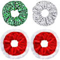 Pikkukuva 1 / 5: 4 kappaletta joulu scrunchie iso koko söpö joustava scrunchie pää