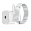 Miniatyrbilde 2 av 3: iPhone hurtiglader USB-C strømadapter 20W + 2m kabel Hvit (1 c