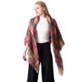 Miniatyrbilde 5 av 5: Off-Gray Grid Scarf Dame Imitert Kasjmir Varm Høst Vinter