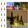 Miniatyrbild 1 av 5: LED-flaskor med kork - 2m 20 LED batteridriven koppar W