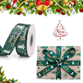 Miniatyrbild 3 av 5: (2CM bred) 10 meter julband tryckt God Jul Grosgr