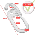 Miniatyrbilde 5 av 5: 120 x Gardinkroker med 4 mm hull, egnet for gardinringer
