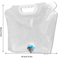 Miniatyrbild 4 av 5: 10L Bärbar Vattenpåse i Plast med Fällbar Behållare