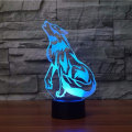 Miniatyrbillede 4 af 4: 1 stk 3D ulv optisk illusion lampe LED natlys optisk illusion