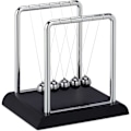 Miniatyrbillede 1 af 5: Newtons pendul, dekoration til skrivebordet, fysik, videnskab og kunst, 5