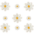Miniatyrbild 4 av 5: 25 st Daisy Flower Patch Flower Applikation Stryk-på lappar Embr