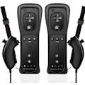 Miniatyrbilde 1 av 5: 2 stk. 2-i-1 fjernkontroll for Wii med Motion Plus og Nunchuck,