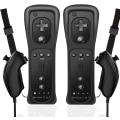 Miniatyrbillede 1 af 5: 2 stk. 2-i-1 fjernbetjening til Wii med Motion Plus og Nunchuck,