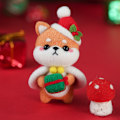 Miniatyrbilde 4 av 5: Julebål, uferdig filtform DIY søt dyrehund Panda Ra