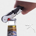 Miniatyrbillede 4 af 5: Corkscrew Flaskeåbner Sæt med 3, Tre-i-én rustfrit stål wi