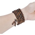 Miniatyrbillede 4 af 5: 10 mm 108 stk. Guld Santaltræ Buddha Perler Armbånd