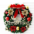 Miniatyrbillede 3 af 3: Julekrans i plast, 30 cm, couronne de Noël