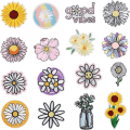 Miniatyrbillede 1 af 5: 16 stk. blomsterbroderi-patch, blomsterbroderi-stofpatch, sm