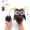 Miniatyrbilde 3 av 5: Solcelle hagelys 1 stk ugle LED solcellelys utendørs med justering