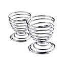 Miniatyrbillede 1 af 5: 2 stk. Metal Spiral Spring Wire Bakke Æg Kop Opbevaring Holder Stativ K