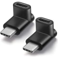 Miniatyrbilde 1 av 5: 2 stk. USB-C Type C hann til hunn adapter 90 grader opp og ned