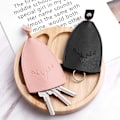 Miniatyrbillede 5 af 5: (Pink + Sort) Læder Bilnøgle Etui, 2stk Bærbar Vandtæt Lar