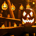 Pikkukuva 4 / 5: Halloween-koriste, 2m+10kpl LED-oranssi kurpitsajouluvalot B