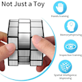 Miniatyrbild 4 av 5: Spegelkub 3x3x3 Speed Cube-Silver Magic Cube Pussel Leksaker Kub G