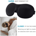 Miniatyrbilde 5 av 5: Søvnmaske for menn og kvinner, øyemaske for soving, 100 % svart
