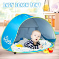 Miniatyrbild 5 av 5: Baby Strandtält Pop Up Bärbar Skugga Pool UV-skydd Solskydd