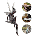 Miniatyrbillede 4 af 5: Dekorativ statuette, fe-statue, fe-have statue fe-orn