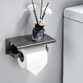 Miniatyrbillede 4 af 4: Grå toiletpapirholder i aluminium, forlænget toiletpapirholder (A