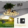 Miniatyrbillede 3 af 3: 1 stk. Solcellelyskæde, 50 LED krystalkuglelyskæde IP65 W
