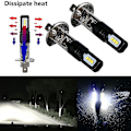 Miniatyrbillede 4 af 4: 2x H1 6000k Super Bright White 6000lm Drl Led Forlygtesæt High-