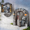 Miniatyrbild 4 av 5: Vacker innergård drakskulptur, drakstaty i harts, heminredning
