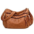 Miniatyrbild 1 av 5: (Brun) Dam Crossbody Väska i Mjukt PU Läder Dam Handväska C