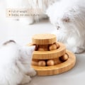 Miniatyrbild 3 av 5: Rolig rullande katt leksak - Dubbel lager bollar spår vändning