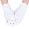 1 par vita handskar i nylon